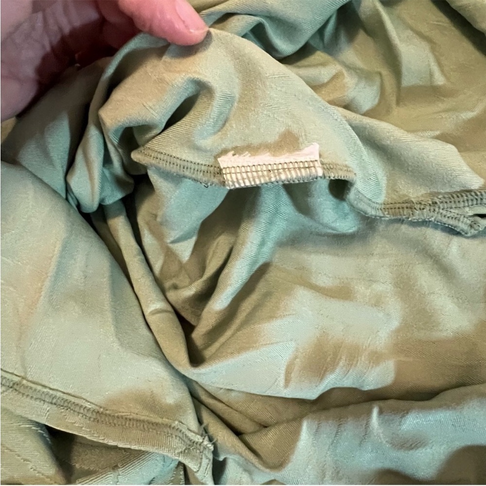 Seafolly One Shoulder Second Wave Midi Dress in Palm Green Textured Vacation M - Picture 10 of 16